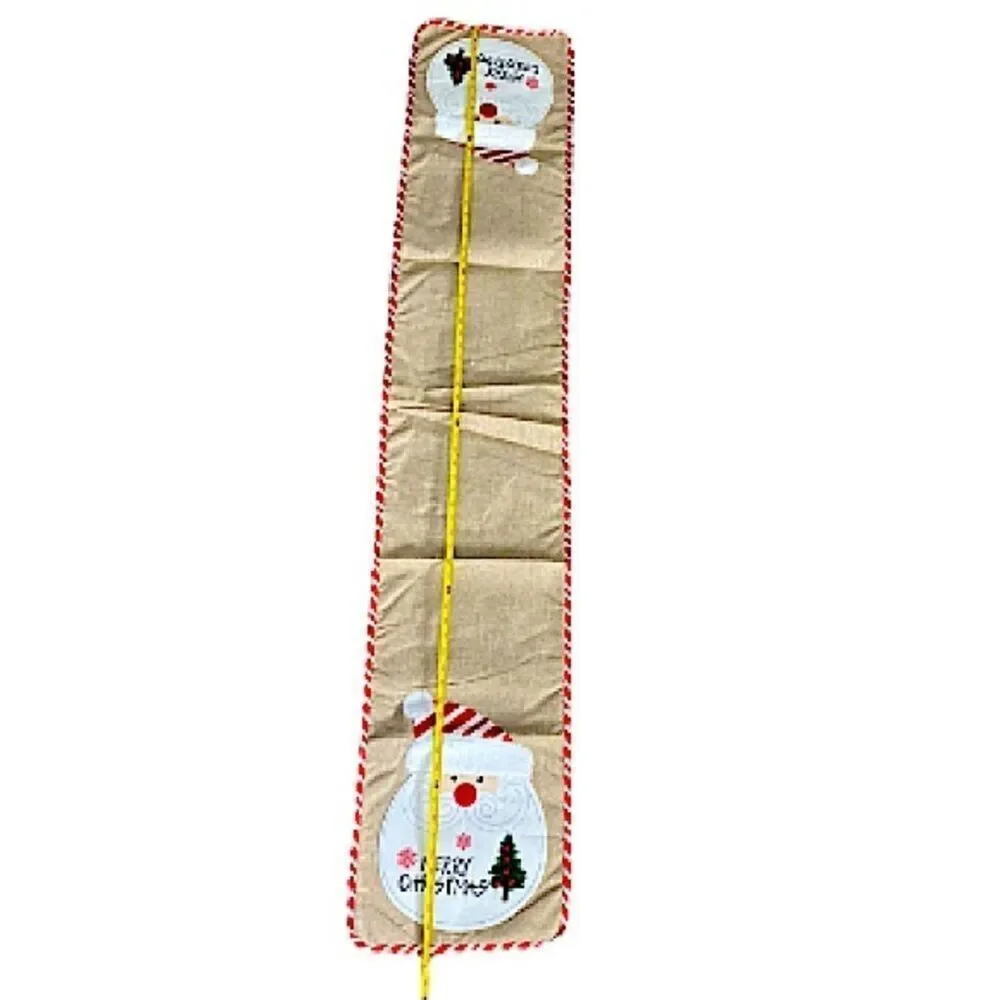 Table Runner Santa 69.5” New Holiday Christmas Decoration Festive Decor